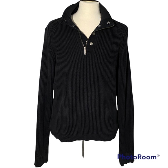 Vintage Chevignon Mens Black Pullover Sweater Size L - Picture 2 of 7